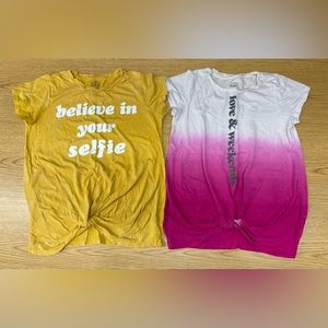Girls Lot of 2 Shirts Size M(7-8)
